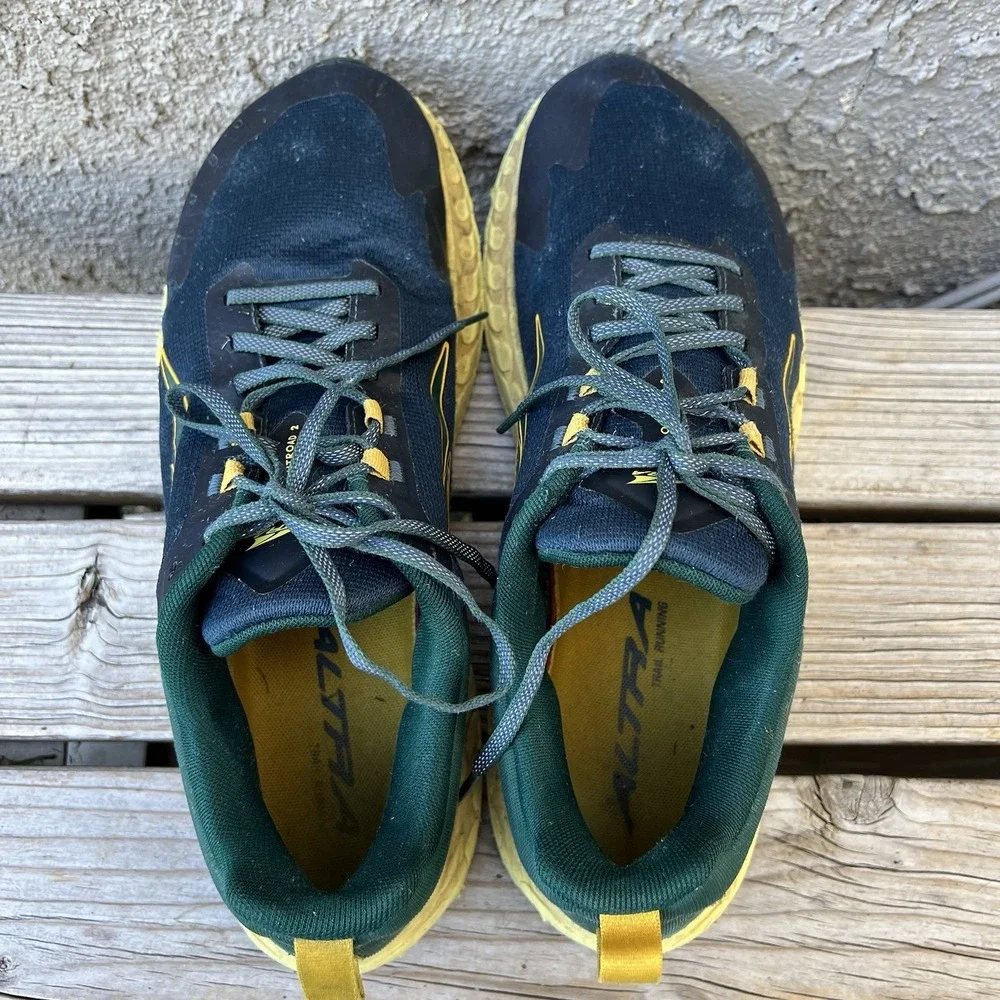 ALTRA Shoes Men Size 15 Outroad 2 Trail Running Shoes, Blue/Yellow